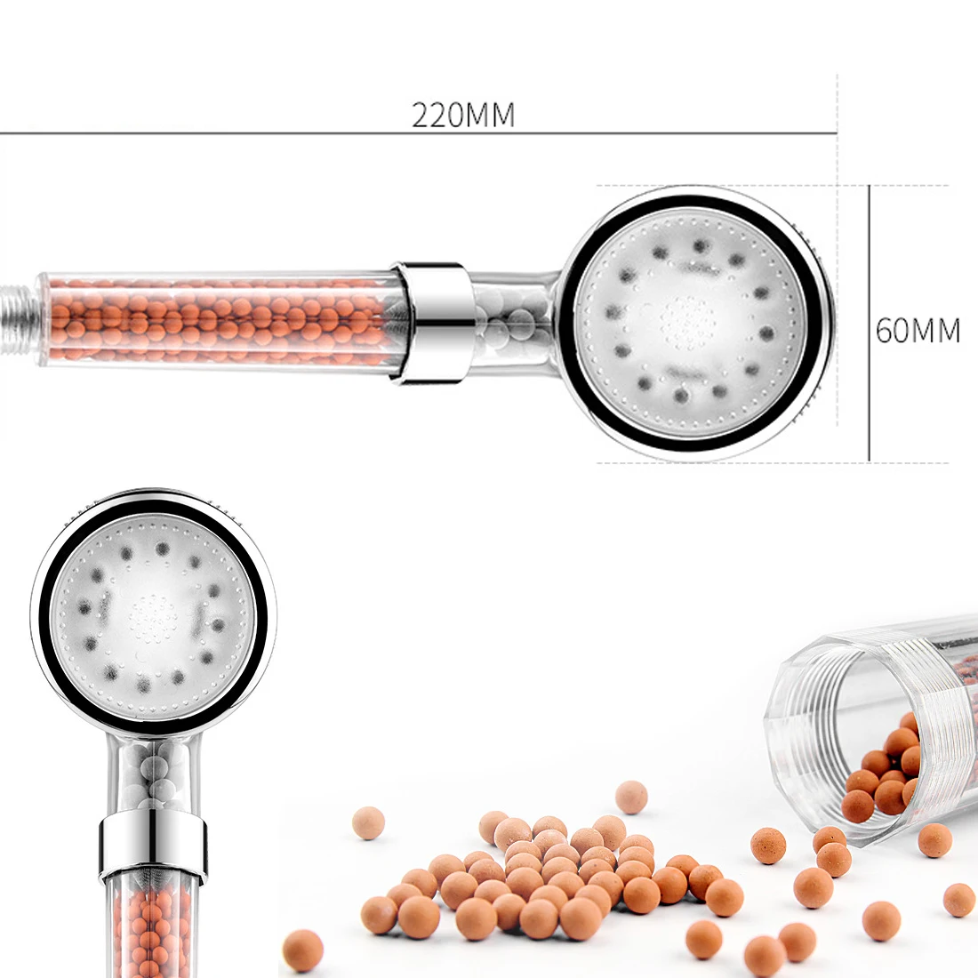 7 цветов светодиодная анионная насадка для душа ручная Лейка водосберегающая