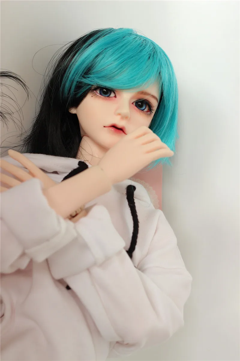 Модные длинные вьющиеся синие волосы парик для 1/3 1/4 1/6 BJD куклы Фиолетовый Цвет Горячая Распродажа аксессуары для куклы ручной работы игрушка