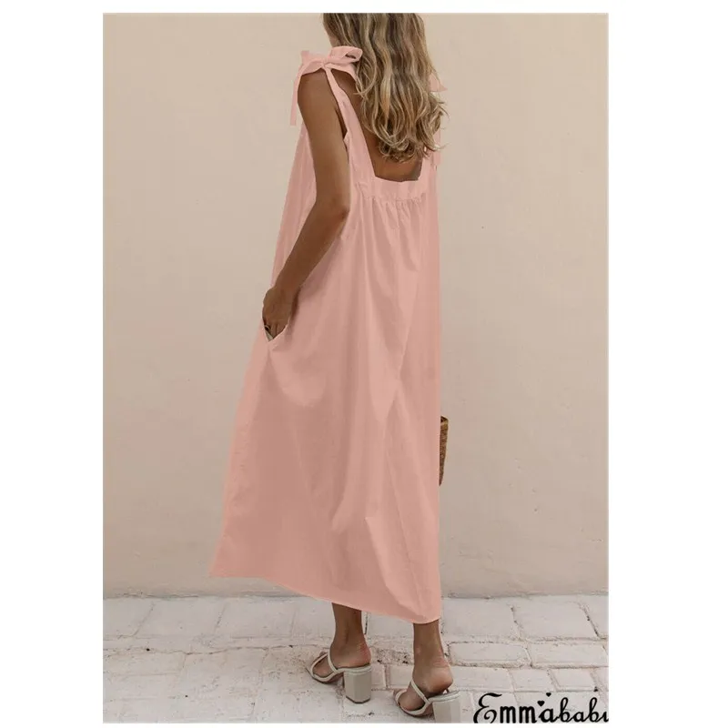 Женское пляжное платье Макси Boho летнее из полиэстера для вечеринки новинка