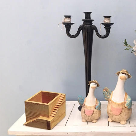 Суккулентные растения деревянный квадратный шаг цветочный горшок DIY кактус