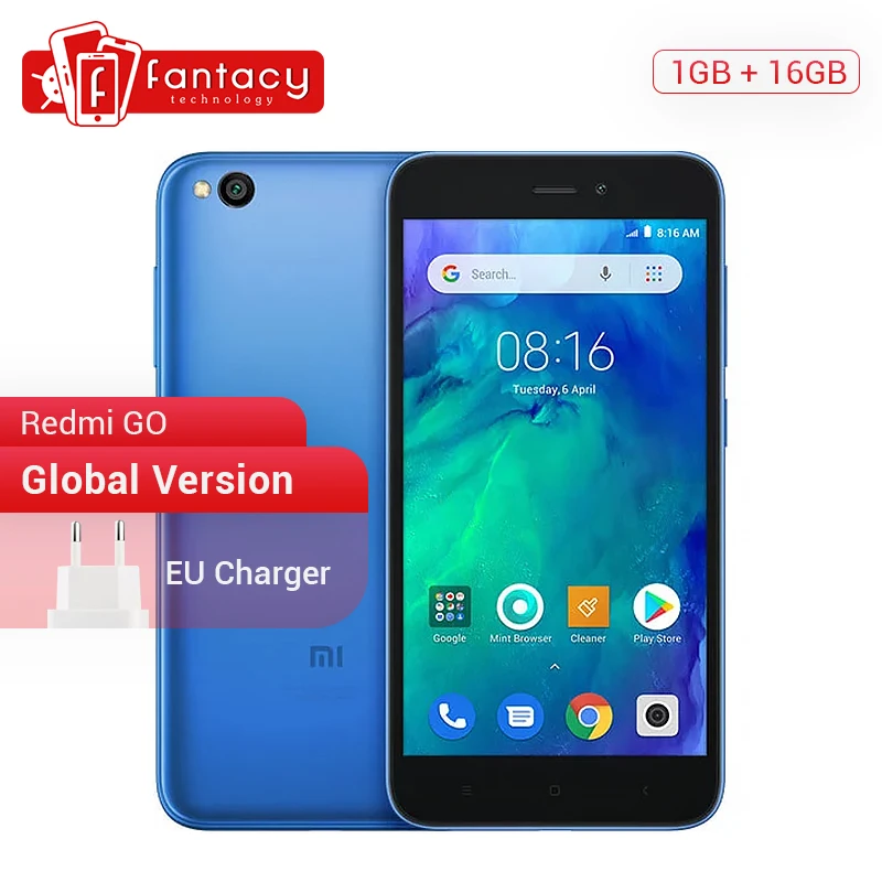 Глобальная версия Xiaomi Redmi GO Snapdragon 425 четырехъядерный 1 ГБ ОЗУ 16 Гб ПЗУ две sim карты 5
