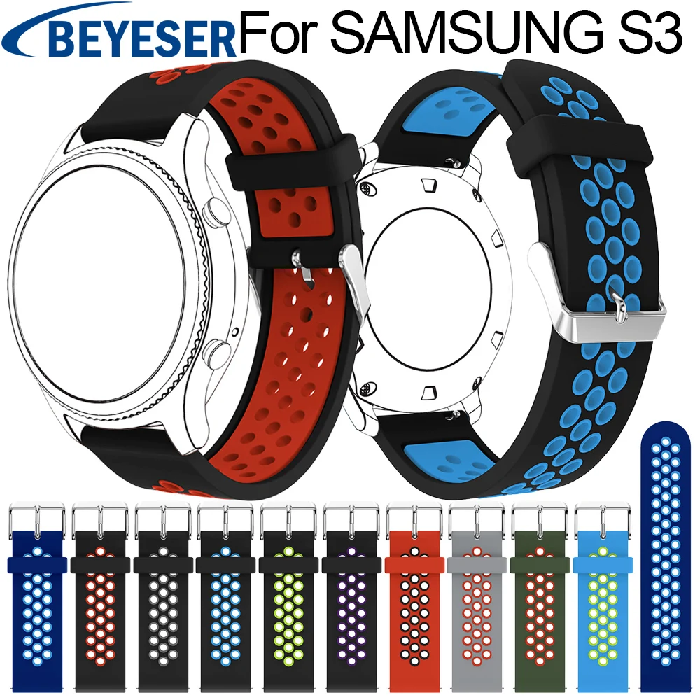 Спортивный силиконовый ремешок для Samsung Gear S3 Frontier/классический браслет 22 мм Galaxy 46