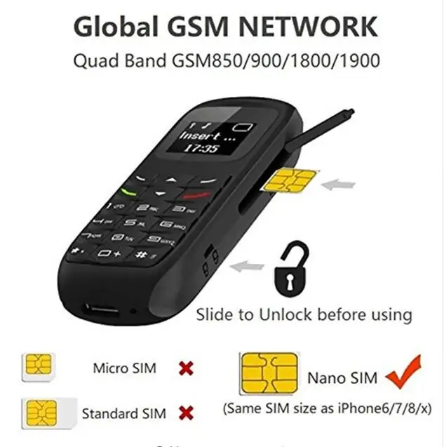 L8Star GTStar BM70 мини телефон bluetooth телефона 0 66 дюймов разблокирован мобильный Bluetooth