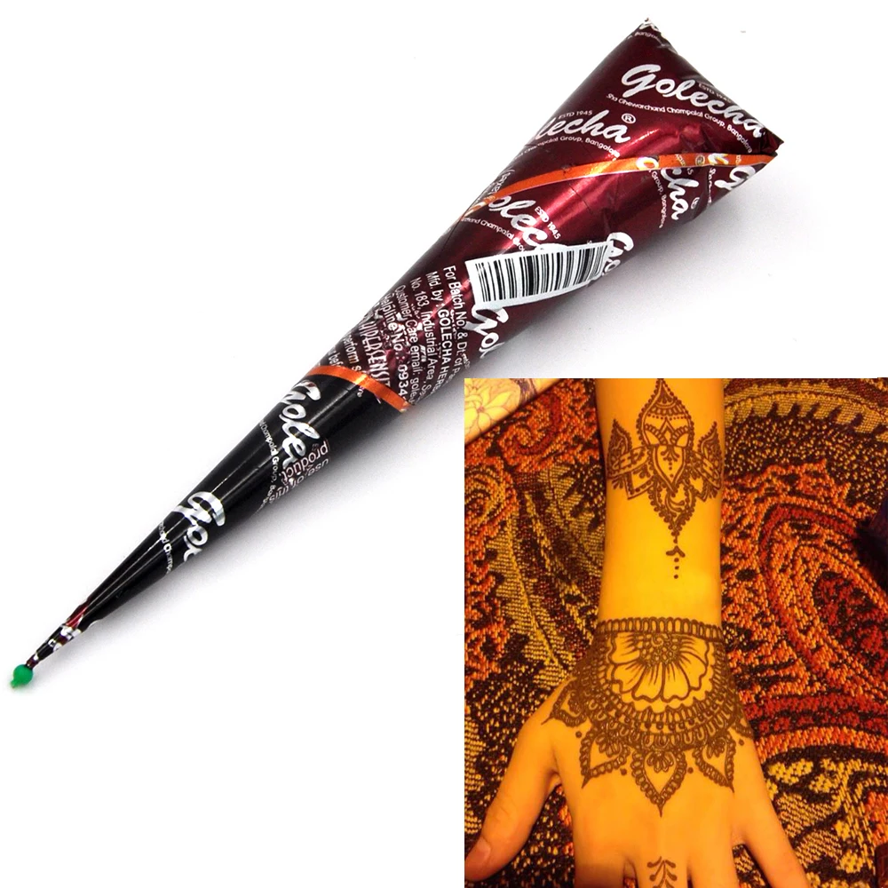 1 шт. коричневые индийские хны татуировки паста макияж для лица краска тела