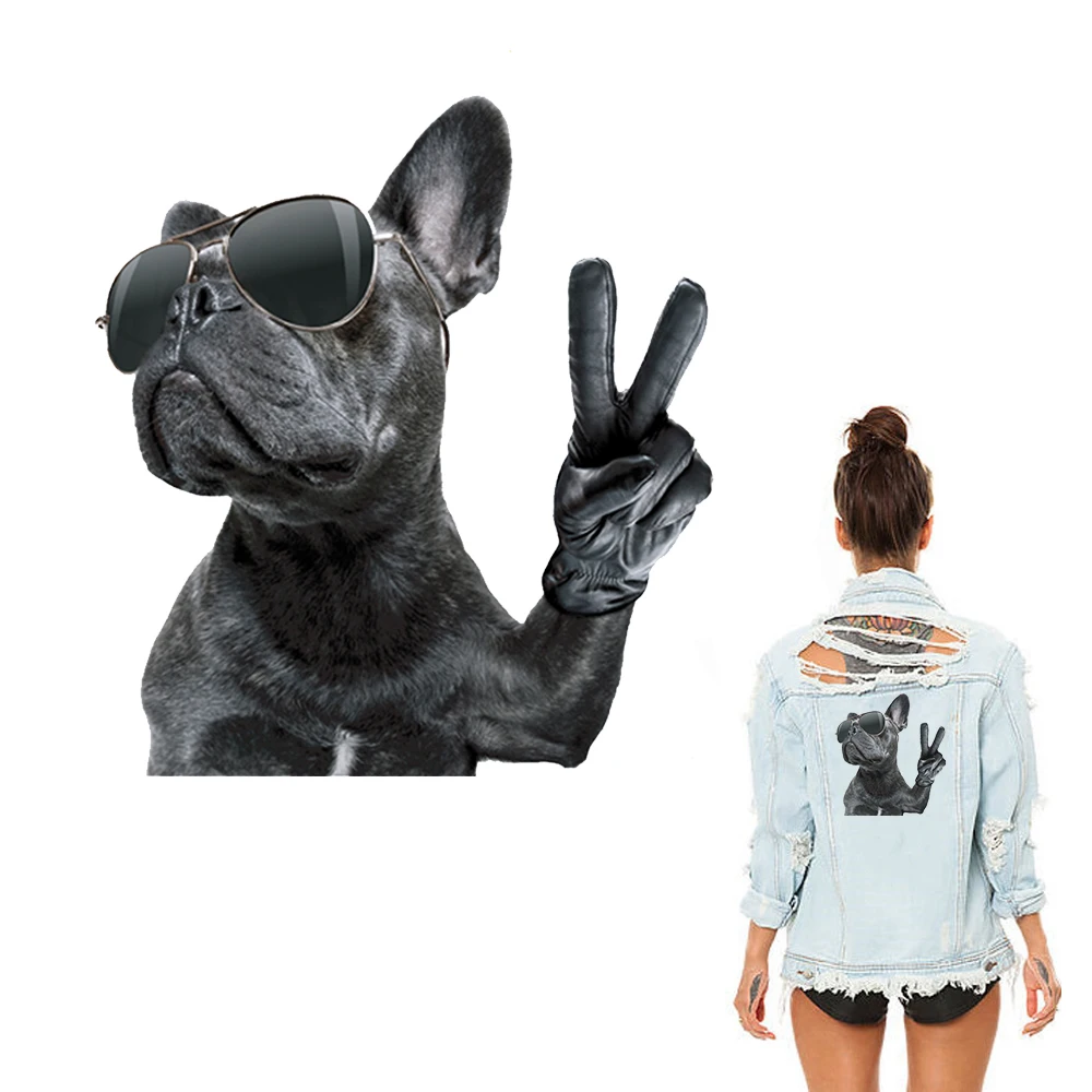 1 шт. Прохладный наклейка с собакой глажка на Patchs для пальто Сумка Одежда