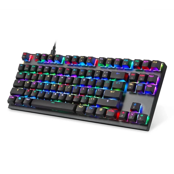 MOTOSPEED K82 профессиональная игровая механическая клавиатура Rgb Led подсветка Usb Проводная 87 клавиш клавиатура для Esports игр