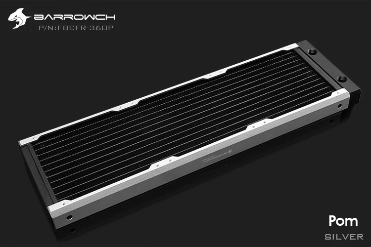 Barrowch Хамелеон рыбы модульная 360 мм радиаторы, акрил/POM съемные радиаторы, подходит для 120 вентиляторы FBCFR-360 - Цвет лезвия: Pom silver