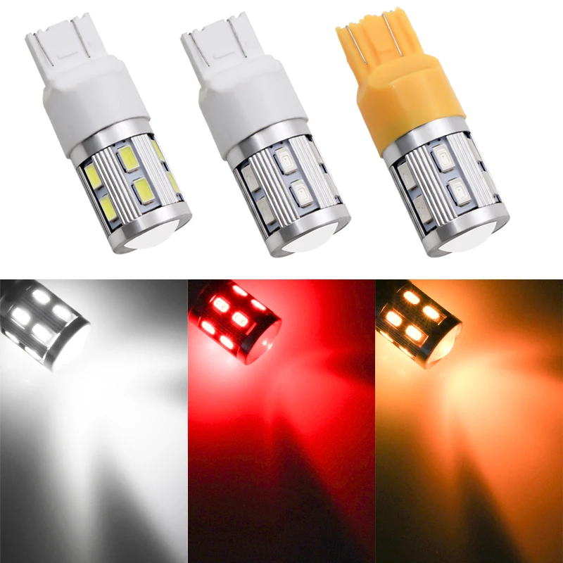 1 шт. высококачественный T20 7443 W21/5 Вт 16 SMD 5730 5630 светодиодный стоп сигнал супер