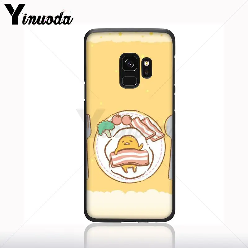 Yinuoda милый мультфильм gudetama жареные яйца черный ТПУ Мягкий силиконовый чехол для