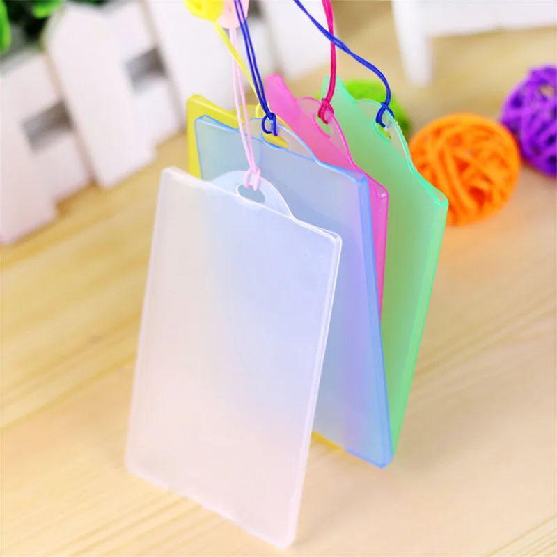 

Hot Sale Fashion Adhesive Sticker Back Cover Card Holder Case Pouch Plastic ID Card Holder PC0007