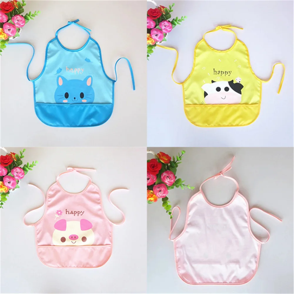 Cartoon Waterproof Aprons Baby Bibs For Newborn Boy&ampGirl Burp Cloths New Design Feeding Saliva Towel for baby care | Детская одежда