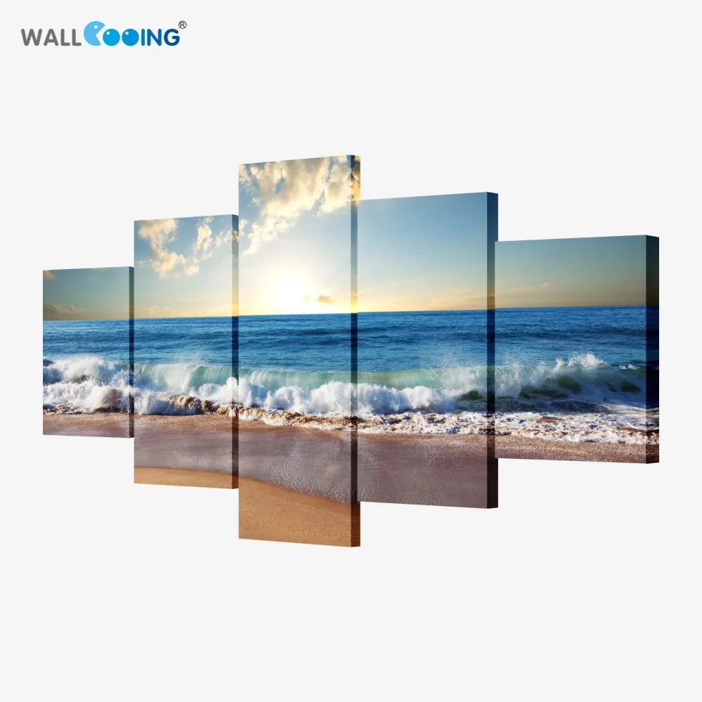 

5 piece canvas art picture modular Sea painting modern pictures on the wall for the kitchen home wall art decoration Waterproof