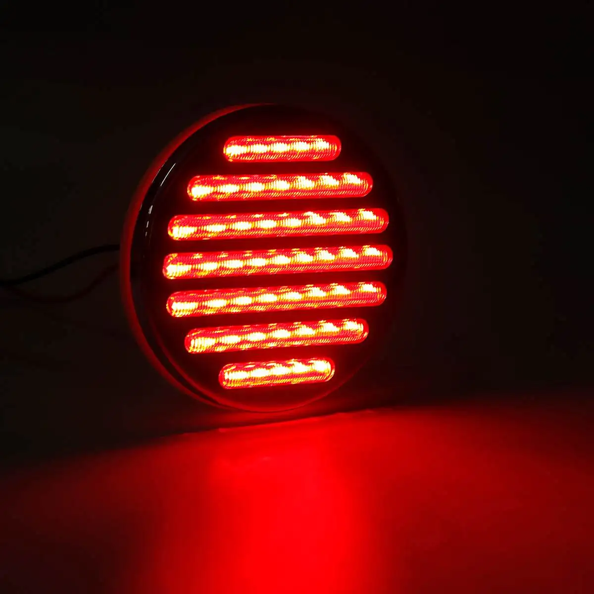 12V 4 дюймовый круглый красный светодиодный Внешнее освещение авто для автобуса, грузовика, прицепа светильник задний противотуманный светильник индикатор светильник для автомобилей грузовик с прицепом