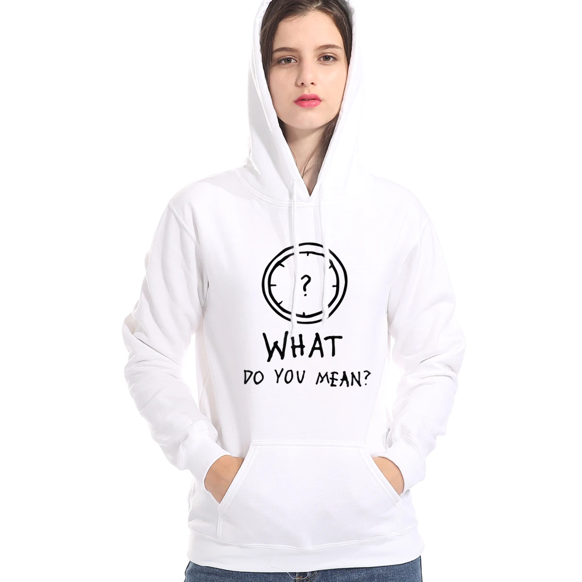 

What Do You Mean  Funny Letter Print Hoody 2019 Hot Autumn Winter Brand Clothes Streetwear Hip Hop Sweatshirt For Women Hoodies
