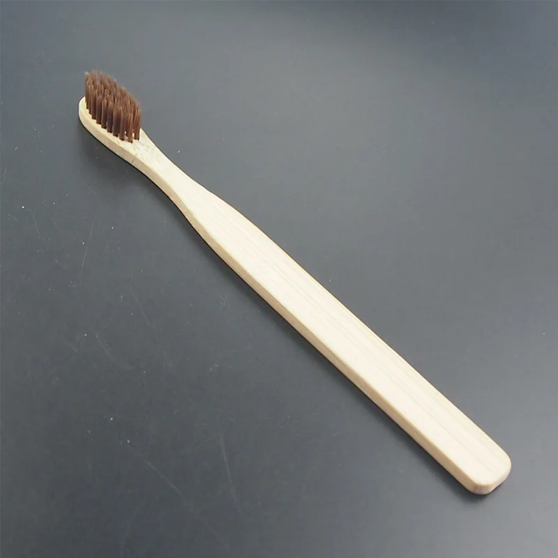 

DR.PERFECT 12 Pieces/ lotFree Shipping Extra Soft Bristle Natural Brown Bamboo Toothbrush