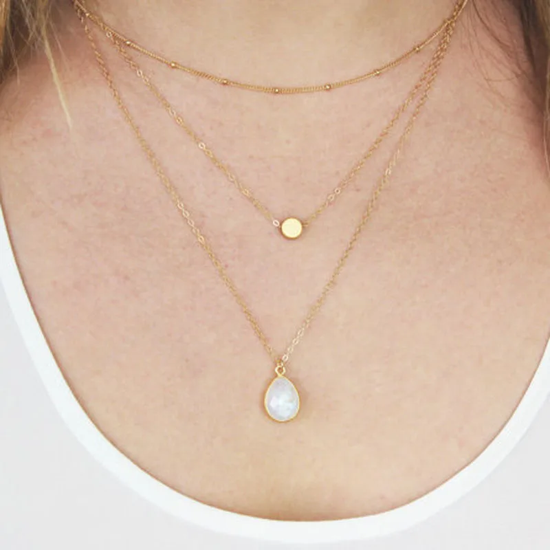 Vintage present Artificial stone Pendant Necklace Statement Necklaces colar feminino famous brand jewelry jewellery | Украшения и