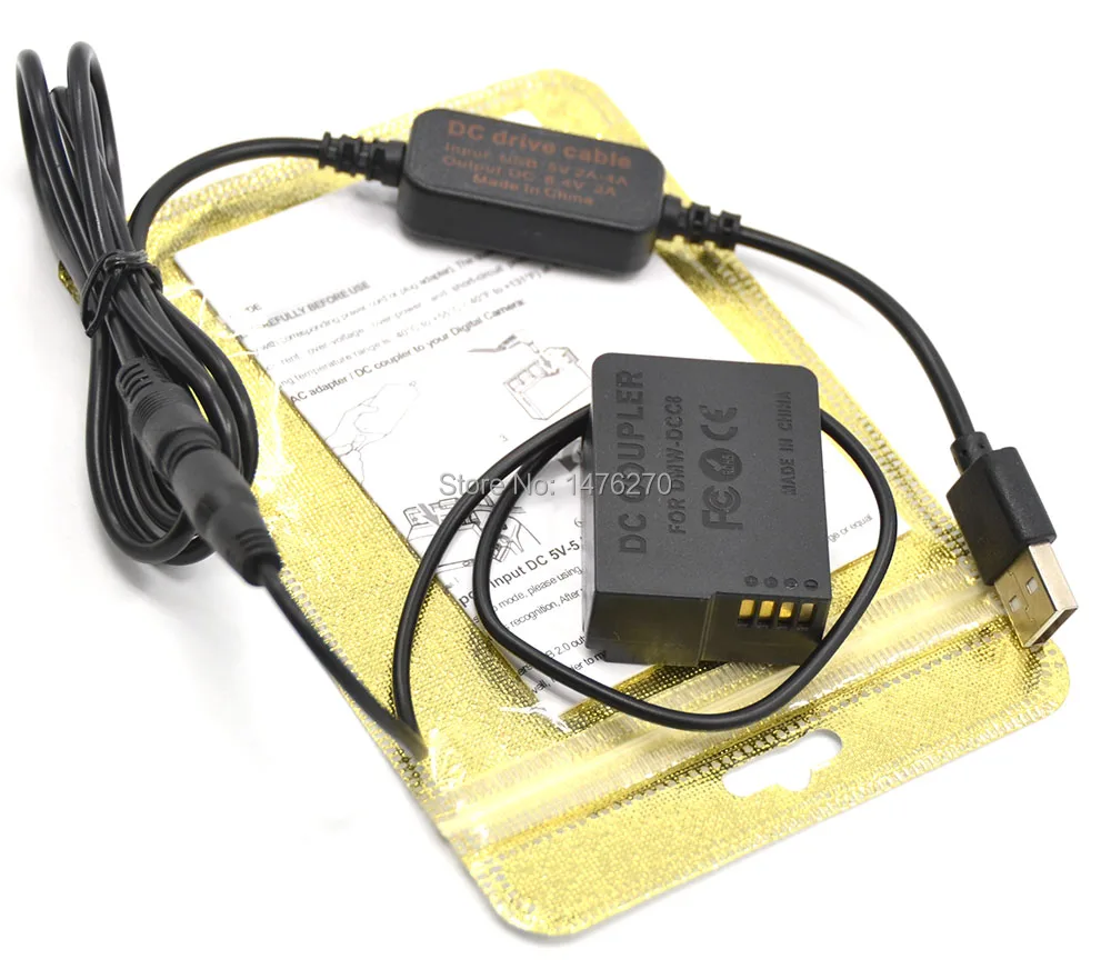 Мощность банк usb кабель+ DMW-DCC8 DMW-BLC12E поддельные батареи для lumix DMC GH2 GH2K GH2S G81 G85 GX8 FZ1000 FZ2500 FZ300 FZ200 G6 G7 G5