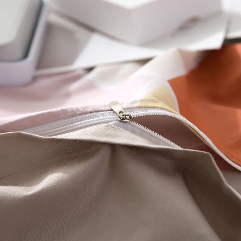 Стильный цветной прямоугольник набор постельного белья из 100% хлопка 4 шт.