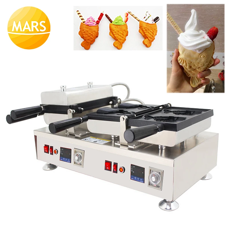 Марс цифровой мороженое Taiyaki вафельница 110v 220v тайяки рыбы торт делая
