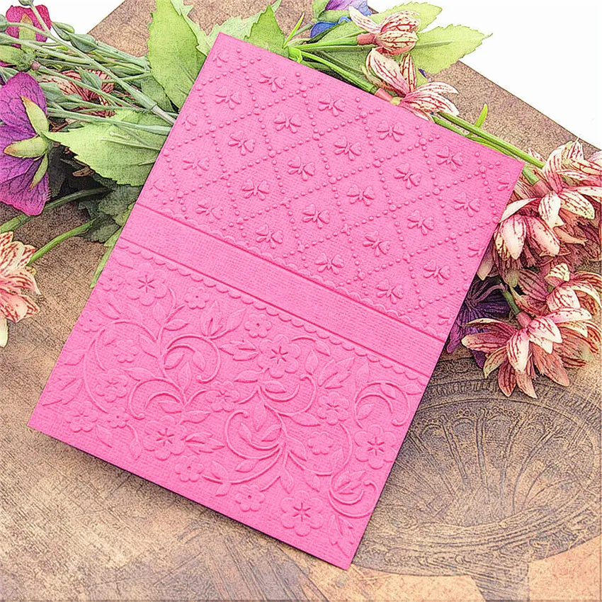 PANFELOU Easter Vines lace Embossing folders Plastic For Scrapbooking DIY Template Fondant Cake Photo Album Card Making | Дом и сад