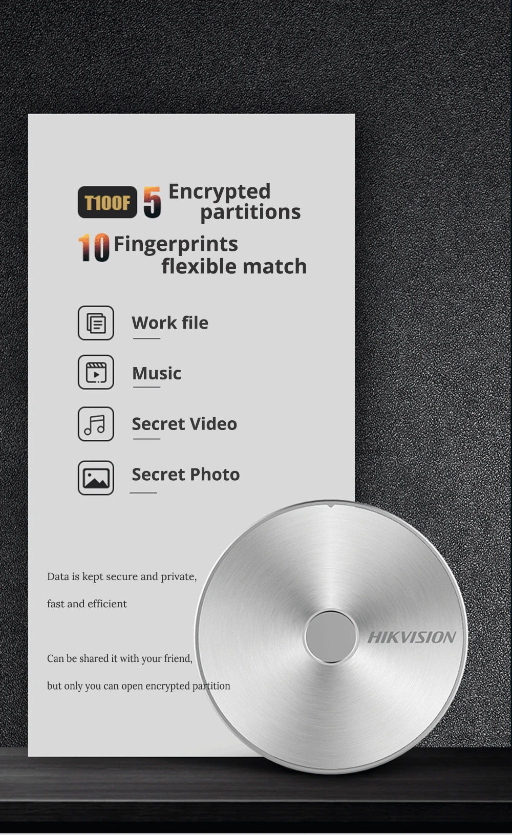 HIKVISION внешний жесткий диск 1 ТБ 512 ГБ 256 2 ТБ SSD USB отпечатков пальцев зашифрованные защита USB 3.1 Type-C для настольного компьютера ноутбука для планшетов и телефонов