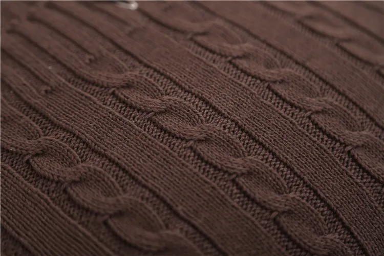 Европейский стиль простой вязаный Чехол на подушку вязаная Наволочка пуговицах.