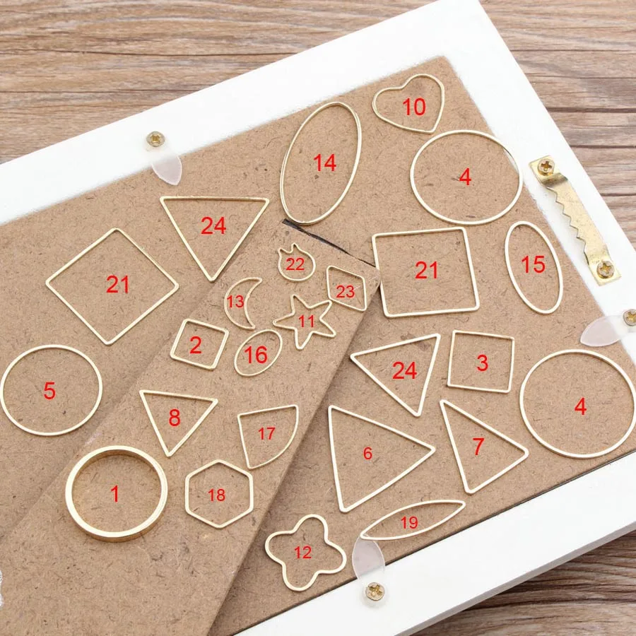 5 шт. круг цвет золотой треугольник квадратное сердце звездочка ожерелье браслет