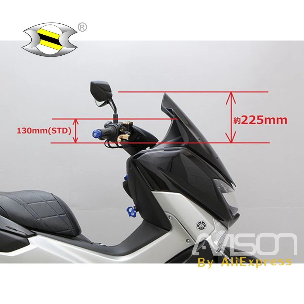 Подходит для Yamaha NMAX155 NMAX 125 изменение в байкерском стиле высотой лобовое стекло, ветровой щиток протектор