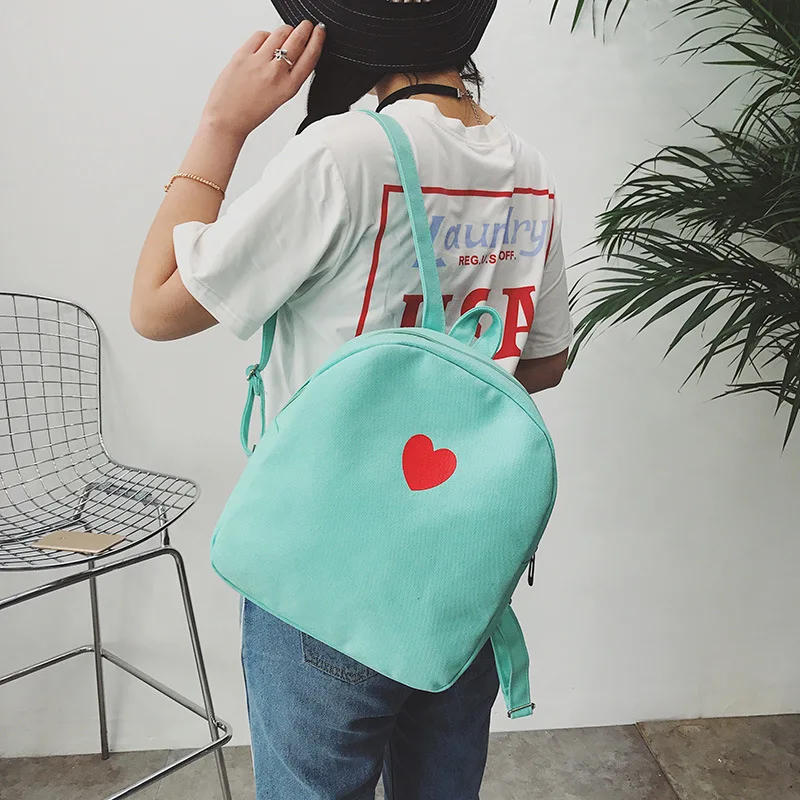 Новинка 2019 Женский однотонный рюкзак школьный в форме персикового сердца для
