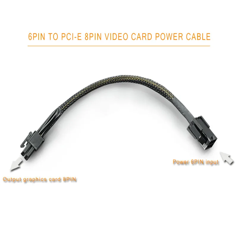 18WAG 1 шт. PCI Express 6 pin к 8 кабель адаптера питания для GPU видеокарты E|Компьютерные кабели и разъемы| |
