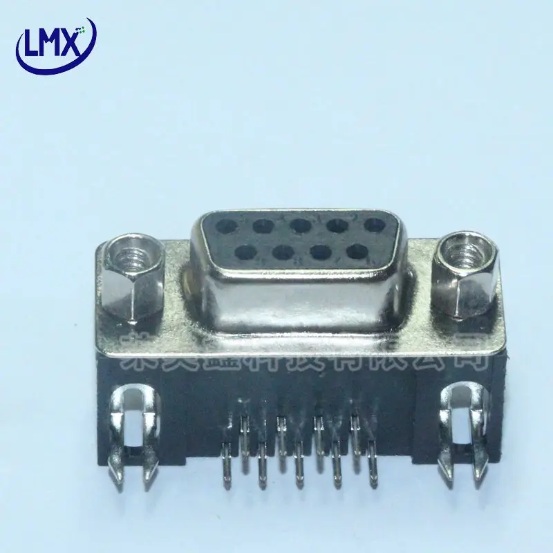 20 шт./лот 9PIN вилка замок Женский 90 градусов последовательный порт припоя Разъем |