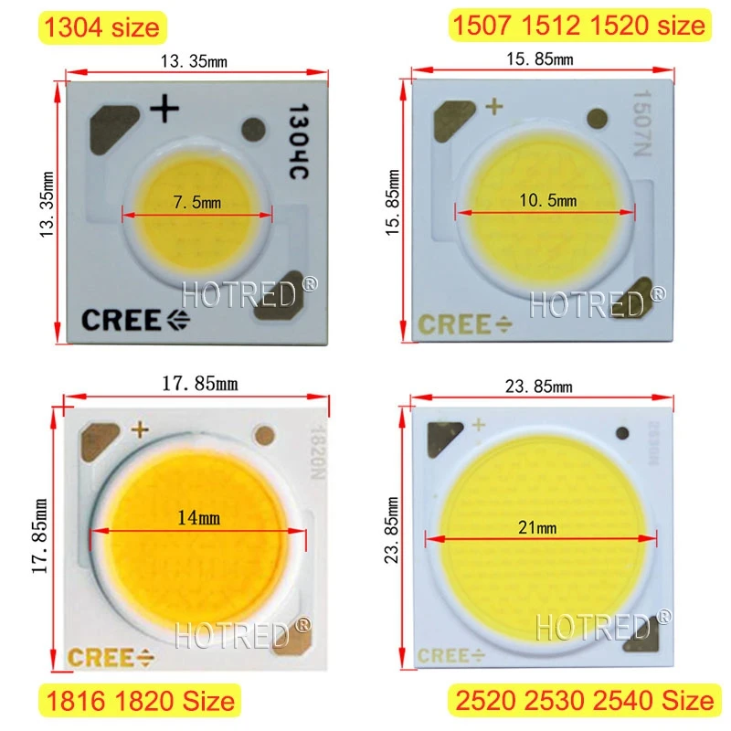 2 шт. оригинальный Cree CXA 10 Вт CXA1304 15 CXA1507 24 CXA1512 65 CXA2530 Холодный/теплый белый 5000K 3000K COB
