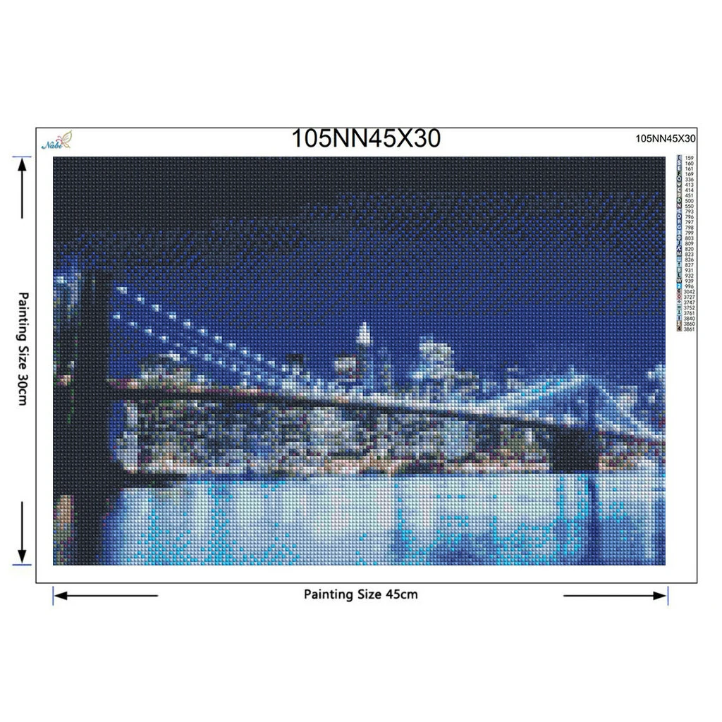 DIY 5D Diamond City Night Scene Painting Cross Stitch Set Embroidery Pattern Rhinestone | Дом и сад