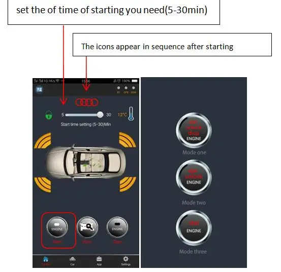 Безопасности Двигатели для автомобиля удаленного Starter Kit для Audi A8L/A8L W12(2012-) автозапуск автомобиль локатор работать с мобильного телефона