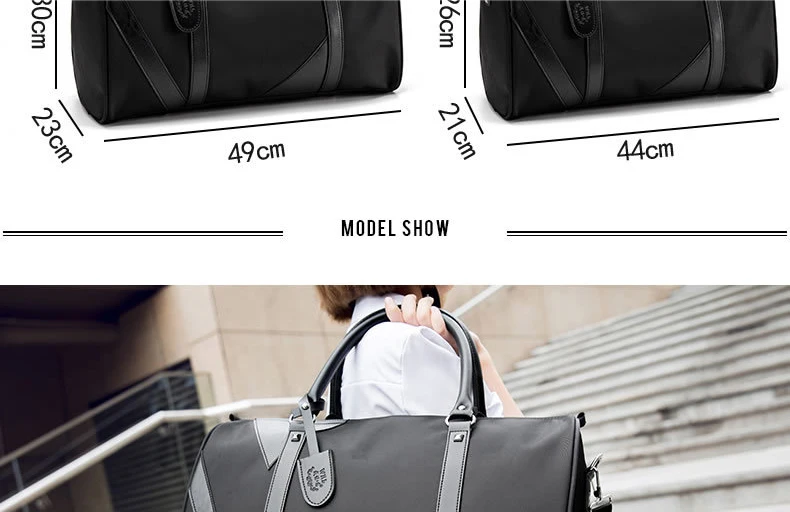 Wobag модная сумка на выходные, нейлоновая дорожная сумка, мужская сумка для путешествий, водонепроницаемая сумка для путешествий, для путешествий, большая сумка через плечо, сумка для спортзала