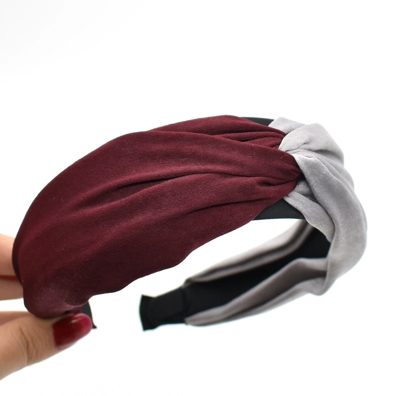 New Arrival 40Colors Drill Lace Hair Knotted Hair Band for Women Headbands Hairbands Hair Hoop Headwear Hair Accessories - Цвет: 42
