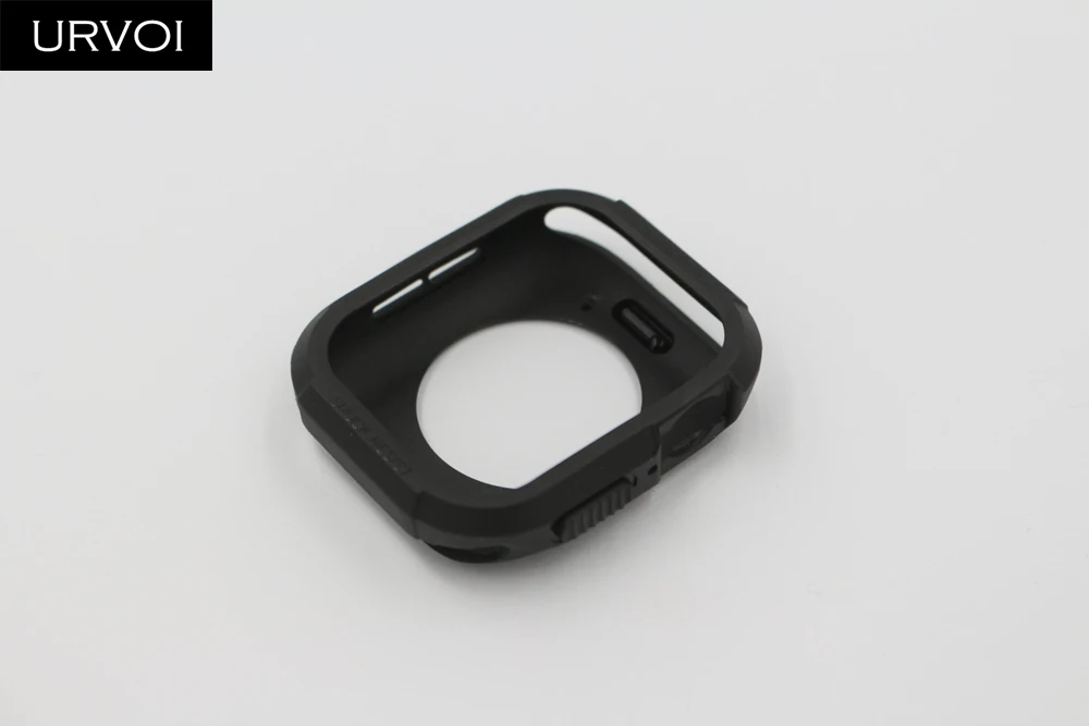 URVOI рамка для apple watch 4 5 чехол TPU чехол для iwatch анти-Шокированный протектор жесткий Броня Жесткий чехол ремешок 40 44 мм белый черный