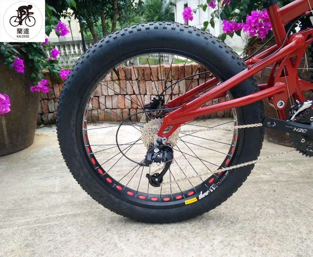 Горный велосипед Kalosse с мягким хвостом DH Microshift 30 скоростей колеса 26*4 0