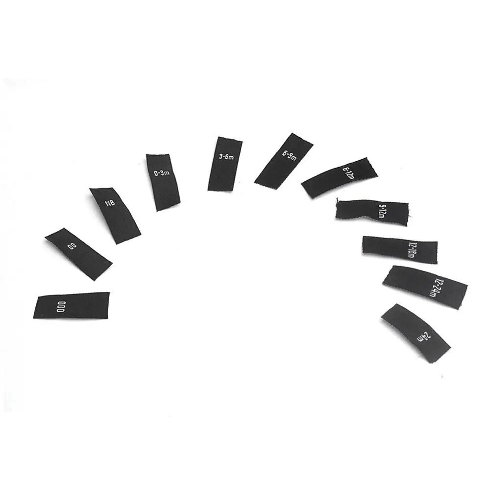 В наличии 1 2x4 см этикетка с этикеткой сатиновая гладкая детская белая базовая