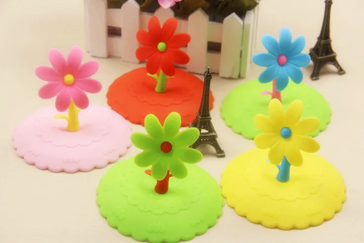 1 шт ПОДСОЛНУХ кружева пыленепроницаемый многоразовая силиконовая крышка чашки