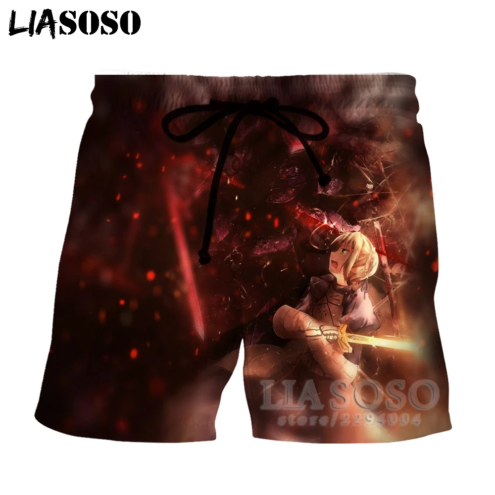 LIASOSO 2019 новые мужские s одежда 3d принт Лето аниме Шорты Унисекс уличная хип хоп