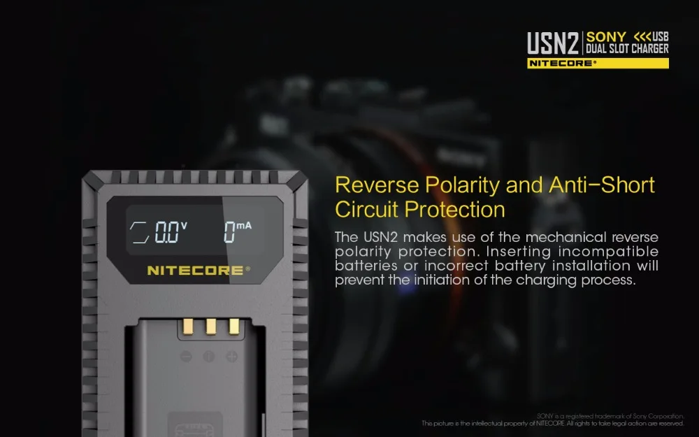 Горячая NITECORE USN2 цифровой двойной слот для путешествий зарядное устройство для камеры для sony NP-BX1 Батарея DSC-HX350 DSC-H400 DSC-HX400 DSC-RX100M5