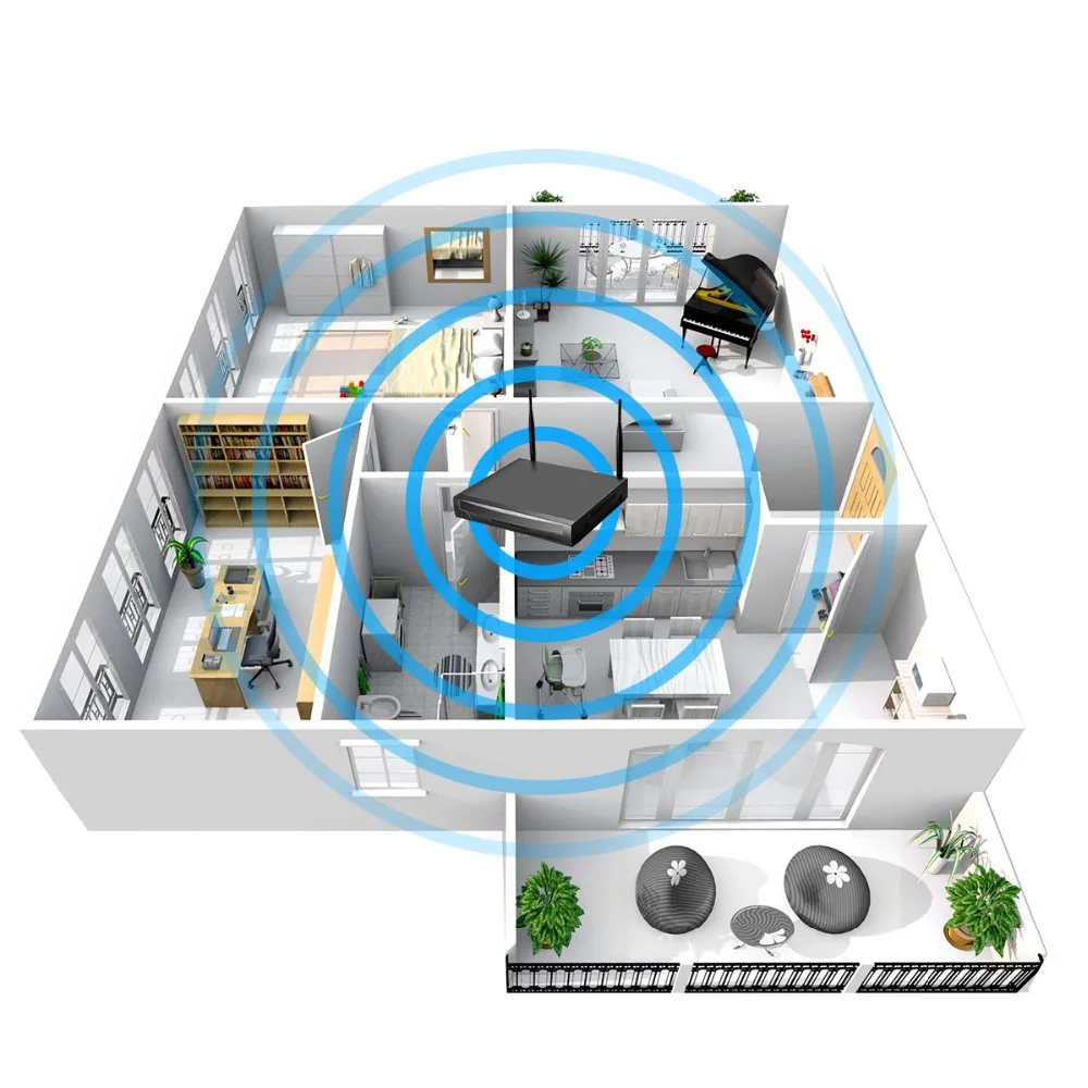GADINAN 4CH WiFi CCTV система 720P 1080P P2P внутренняя наружная ИК ip-камера набор для наблюдения