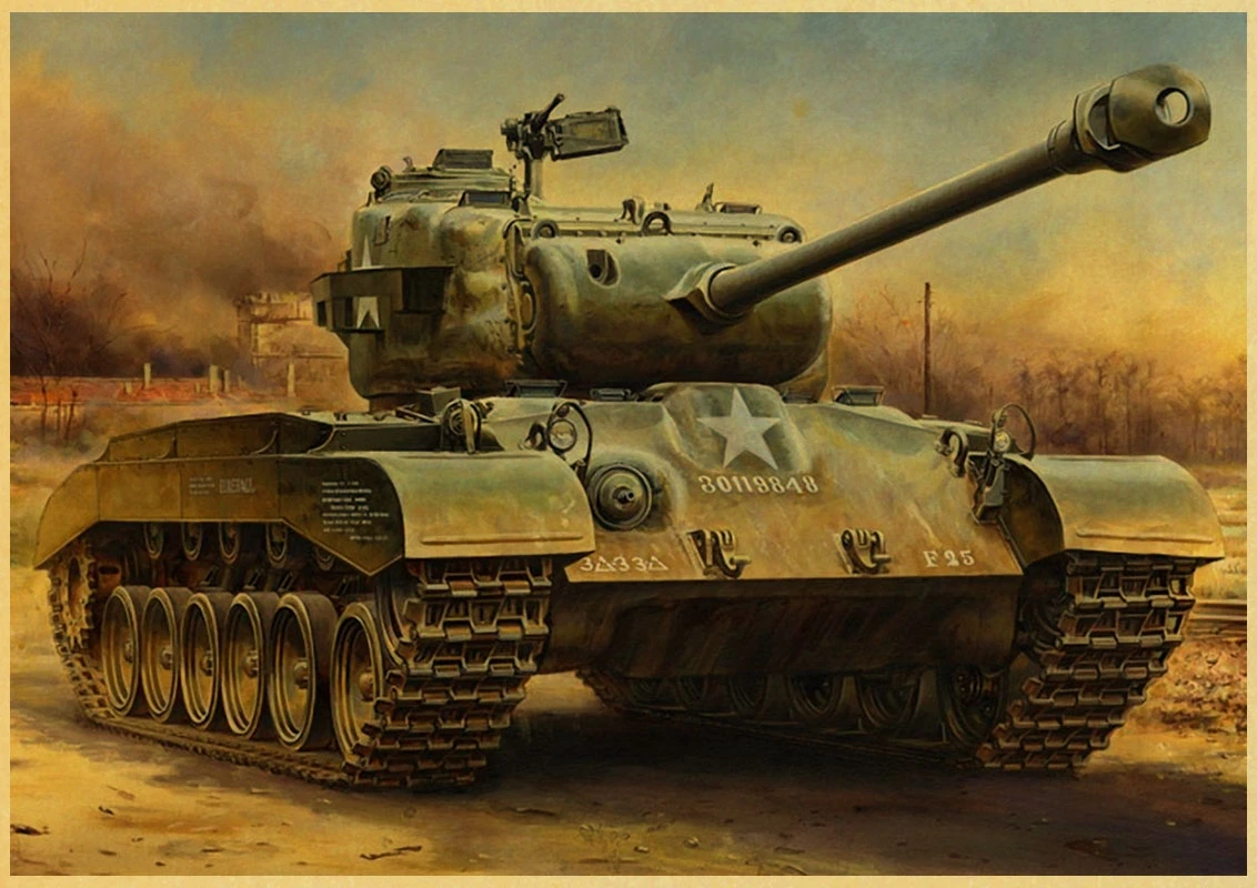 M76 Плакаты с танком Второй мировой войны ретро крафт настенная бумажная наклейка художественные ремесла Бар Кафе домашняя комната плакат - Цвет: M76