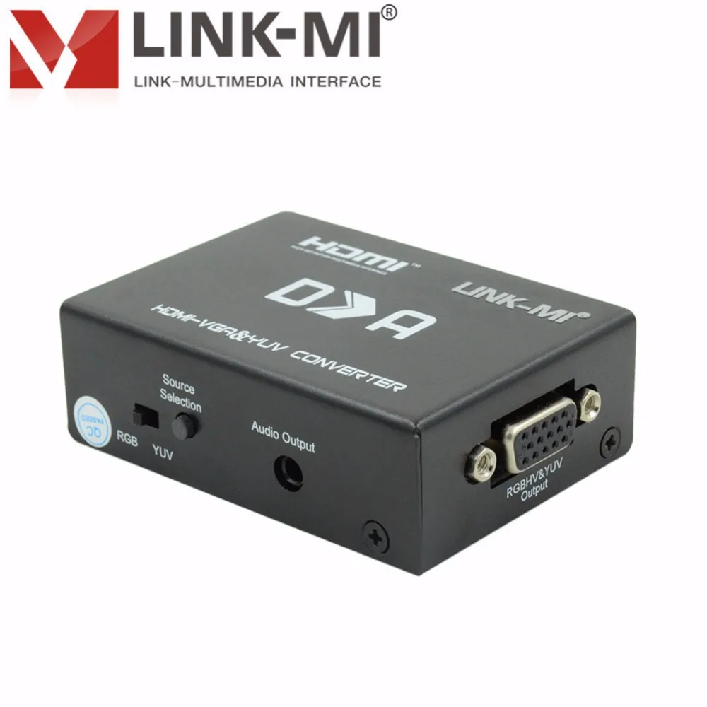 LINK-MI HVY01 HDMI в VGA RGB и YPbPr преобразователь сигналов высокой четкости аналоговый