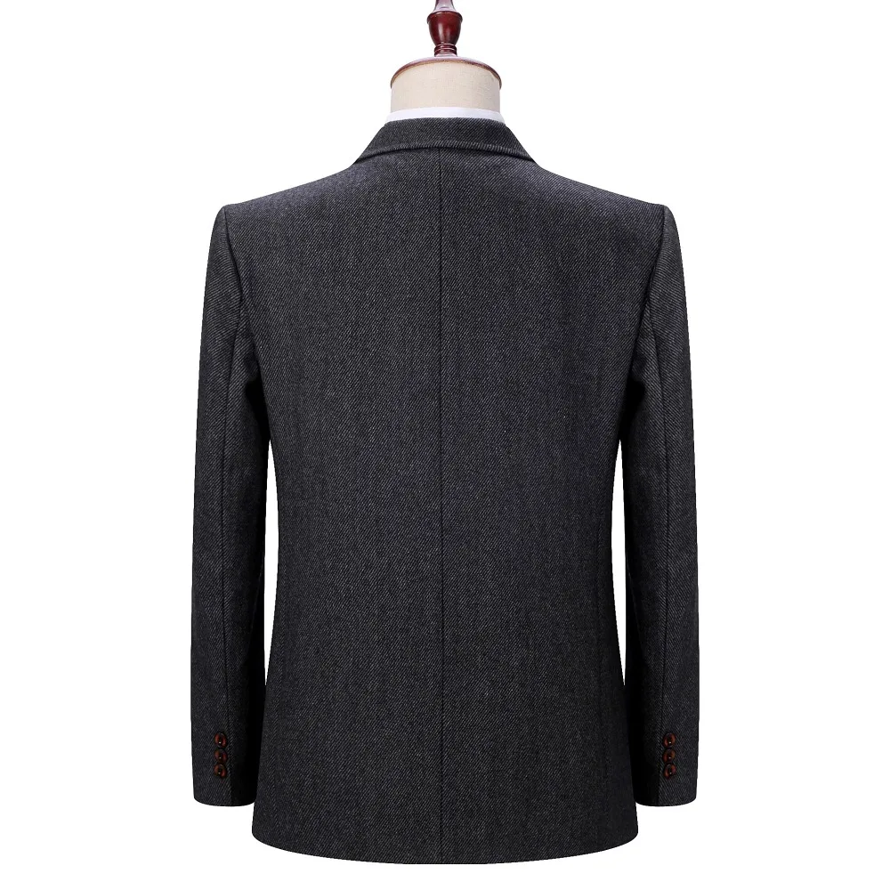 Мужской Блейзер WAEOLSA серый шерстяной на весну и осень|Пиджаки| |