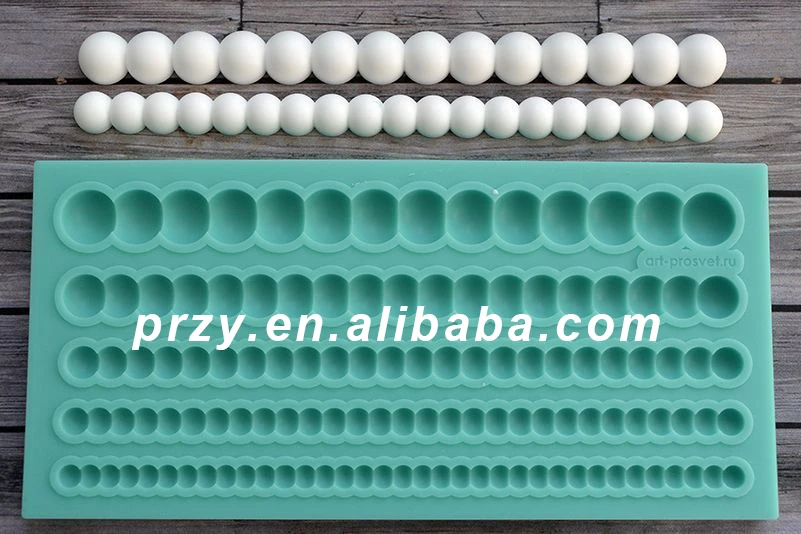 

Silicone Mold Pearls Crafts Decorating Cake Candy Making Fondant Silicone Mold Silica Gel Moulds Silicone Rubber PRZY 001