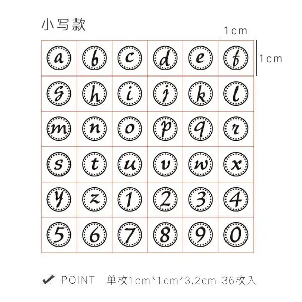 Lower case 36 шт./компл. буквы и цифры деревянные уплотнения DIY Деревянные и резиновые штампы украшения для скрапбукинга дневник в стиле Скрапбукинг Стандартный штамп - Цвет: Lower case