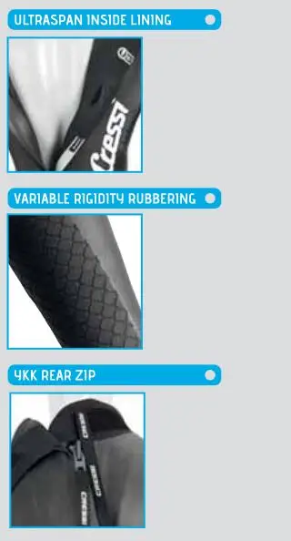 Cressi NEPTUNE Freedive гидрокостюм для плавания 2-3-4 мм с технологией MULTITHICKNESS