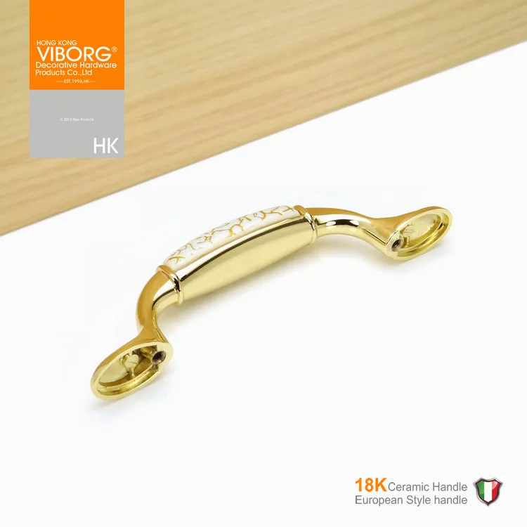 (1 шт.) 95 мм Роскошная керамическая Европейская ручка для кухонного шкафа дверной